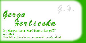 gergo herlicska business card